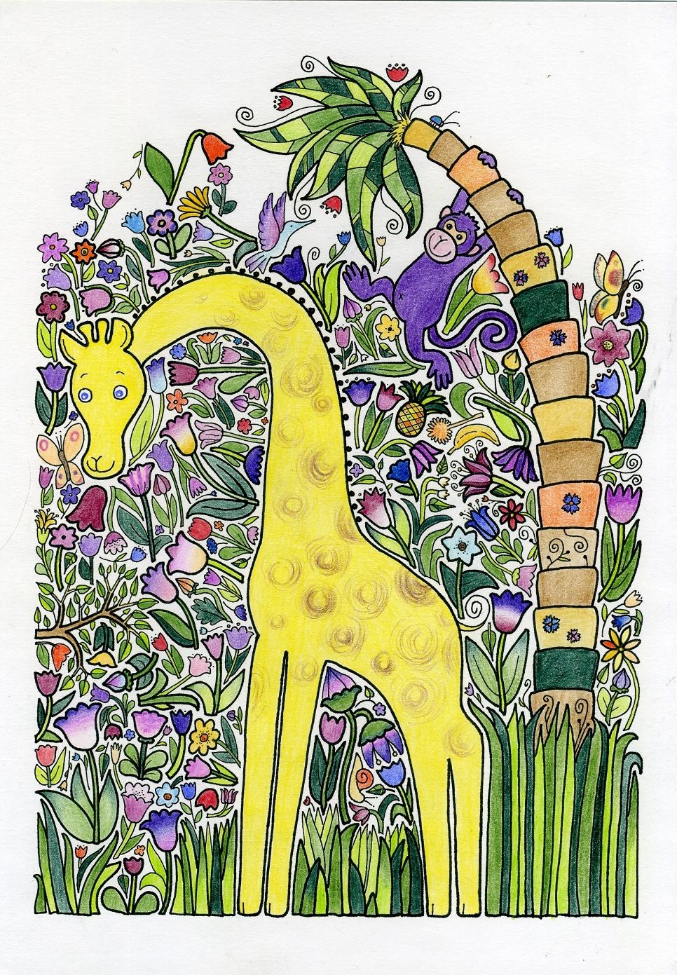 Žirafka - mozaika, A4, 2009